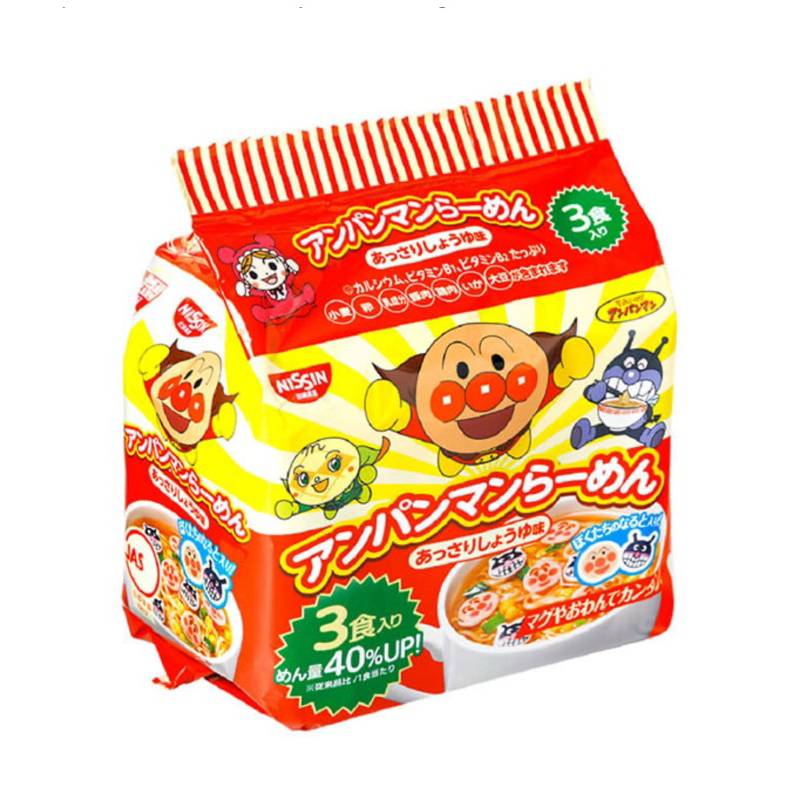 

Nissin Food anpanman Light soy Sauce Ramen (3 pcs) | Snack Import Jepang