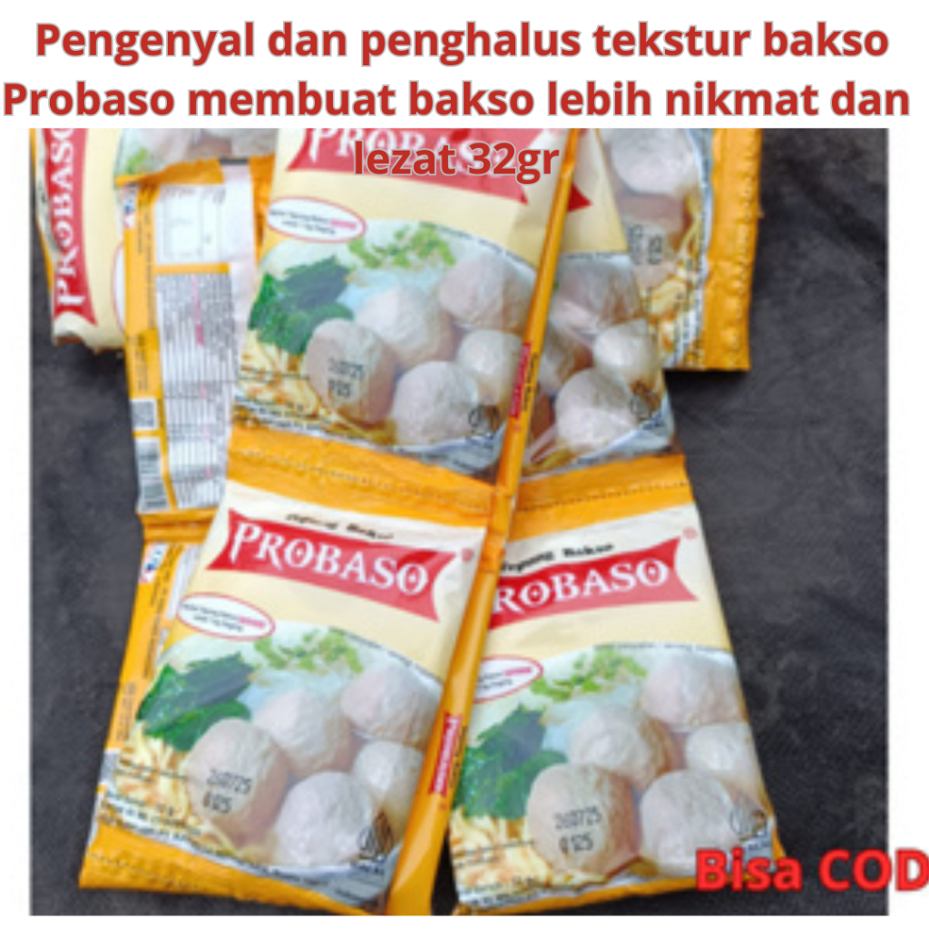 

Pengenyal dan penghalus tekstur bakso Probaso membuat bakso lebih kenyal dan lezat 32gr