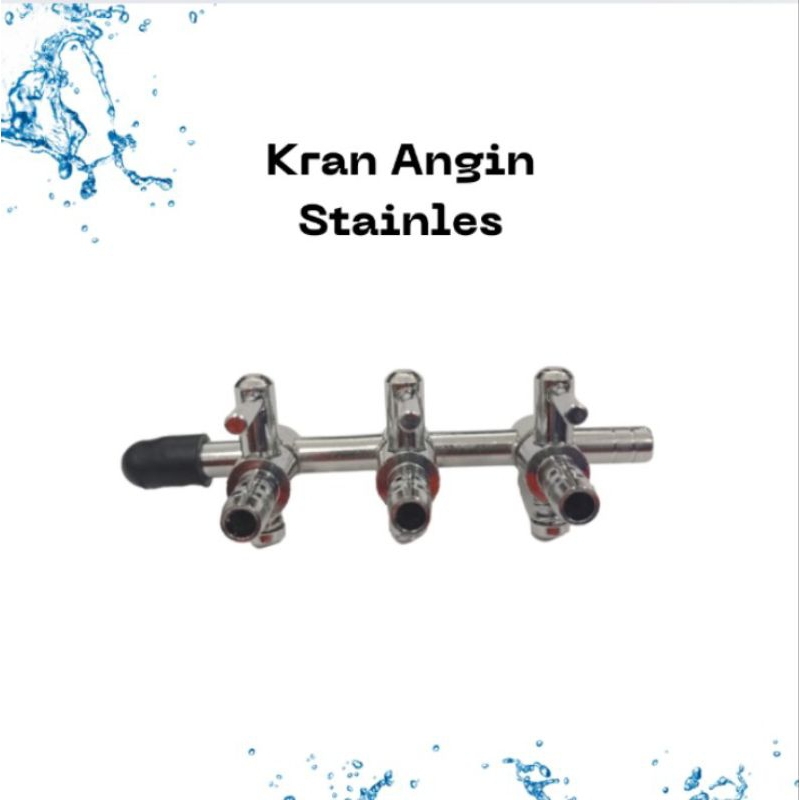 KRAN ANGIN STAINLESS LUBANG 2 / 3 / 4 / 5 / 6 KRAN NIKEL STAINLESS KRAN PEMBAGI UDARA