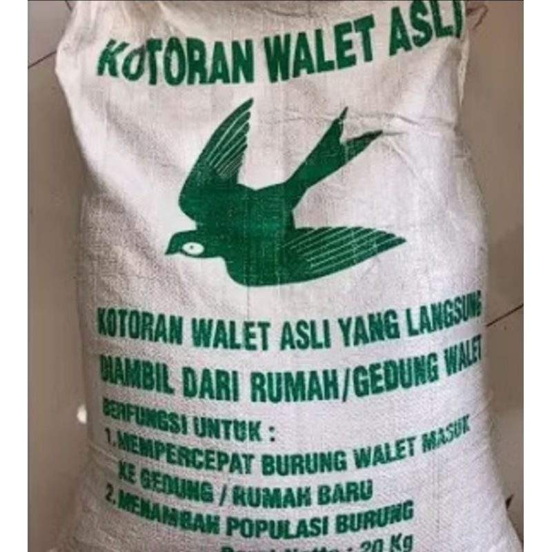 10 KG (1 KARUNG) Kotoran Walet Murni untuk PUPUK / kotoran walet asli / pupuk walet asli / pupuk tan
