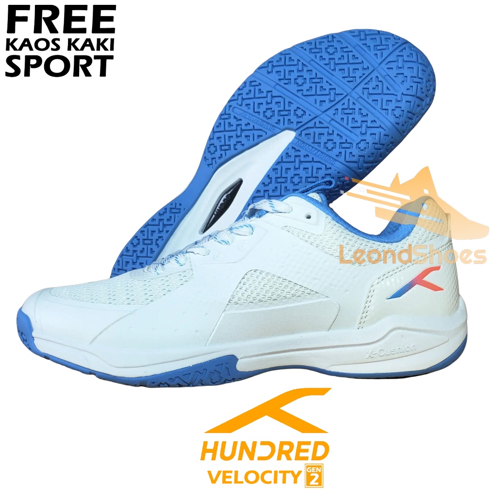 RB Sepatu Badminton Hundred Velocity Z dan Velocity GEN 2 Original Sepatu Badminton Hundred Velocity