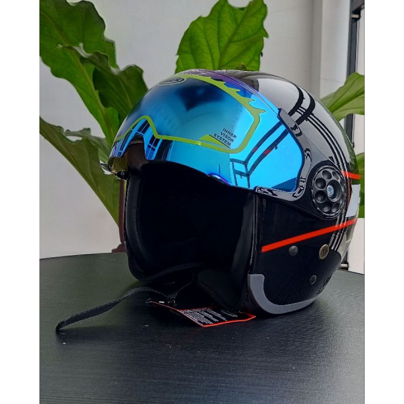 Helm MRX pilot solid helm pilot injak original