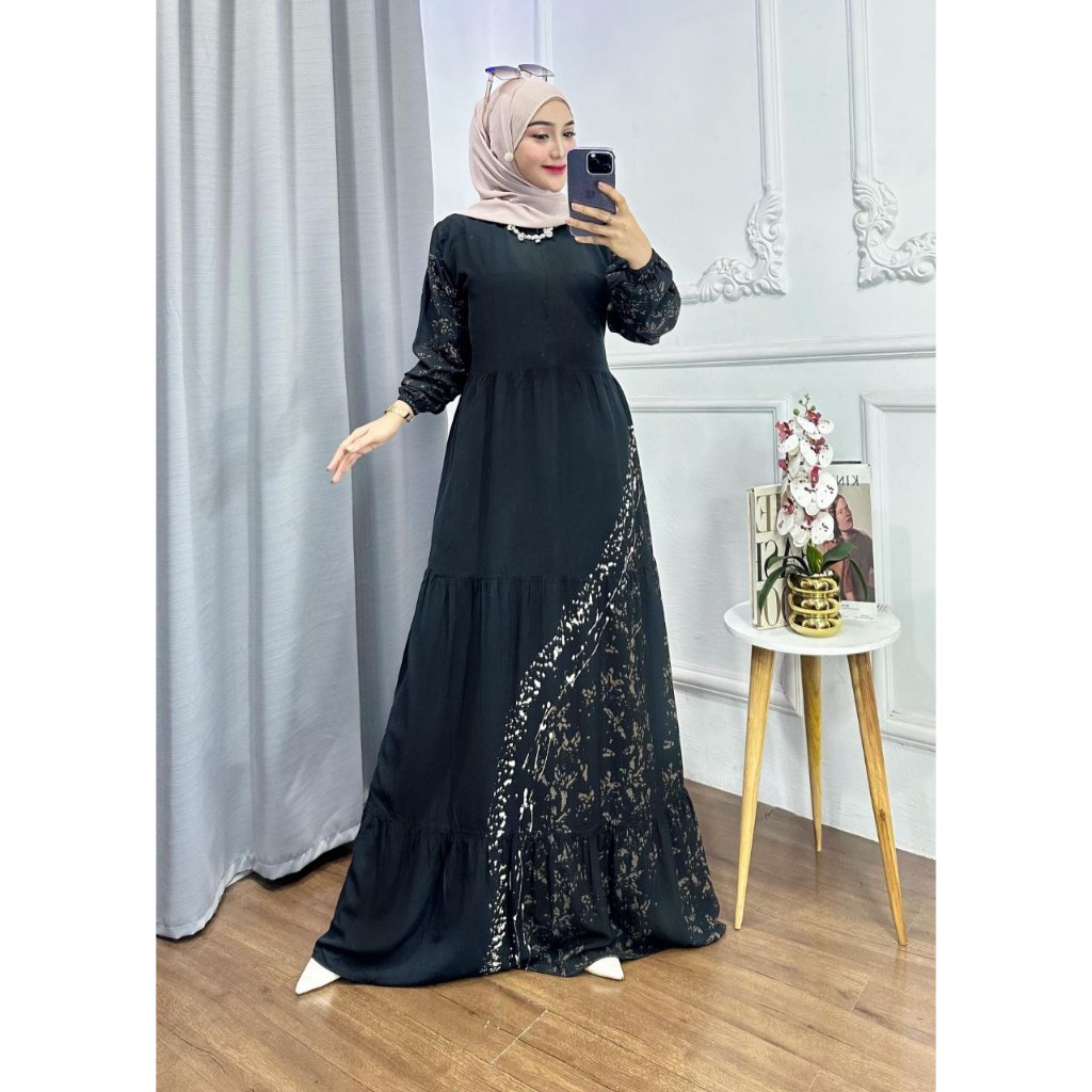 GAMIS RAYON MUTIARI CAP BATIK PEKALONGAN, DRESS BATIK CAP PEKALONGAN TERBARU 2024,GAMIS BATIK BUSUI