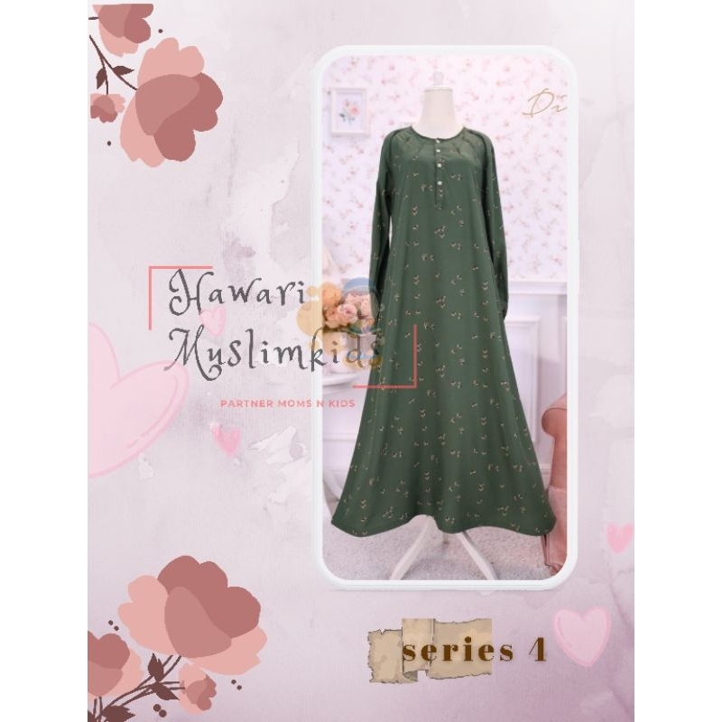 Ditsy Oktober 2025 ‼️| night gown series 4 | gamis | daily wear | Rielle black, Ditsy Addict midnigh