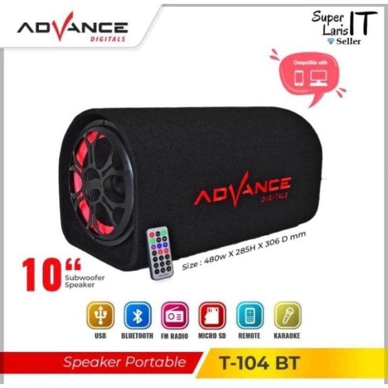 SPEAKER ADVANCE DIGITAL T - 104BT/104 BT BLUETOOTH 10" SPEAKER ADVANCE Speaker Advance digitals T-10