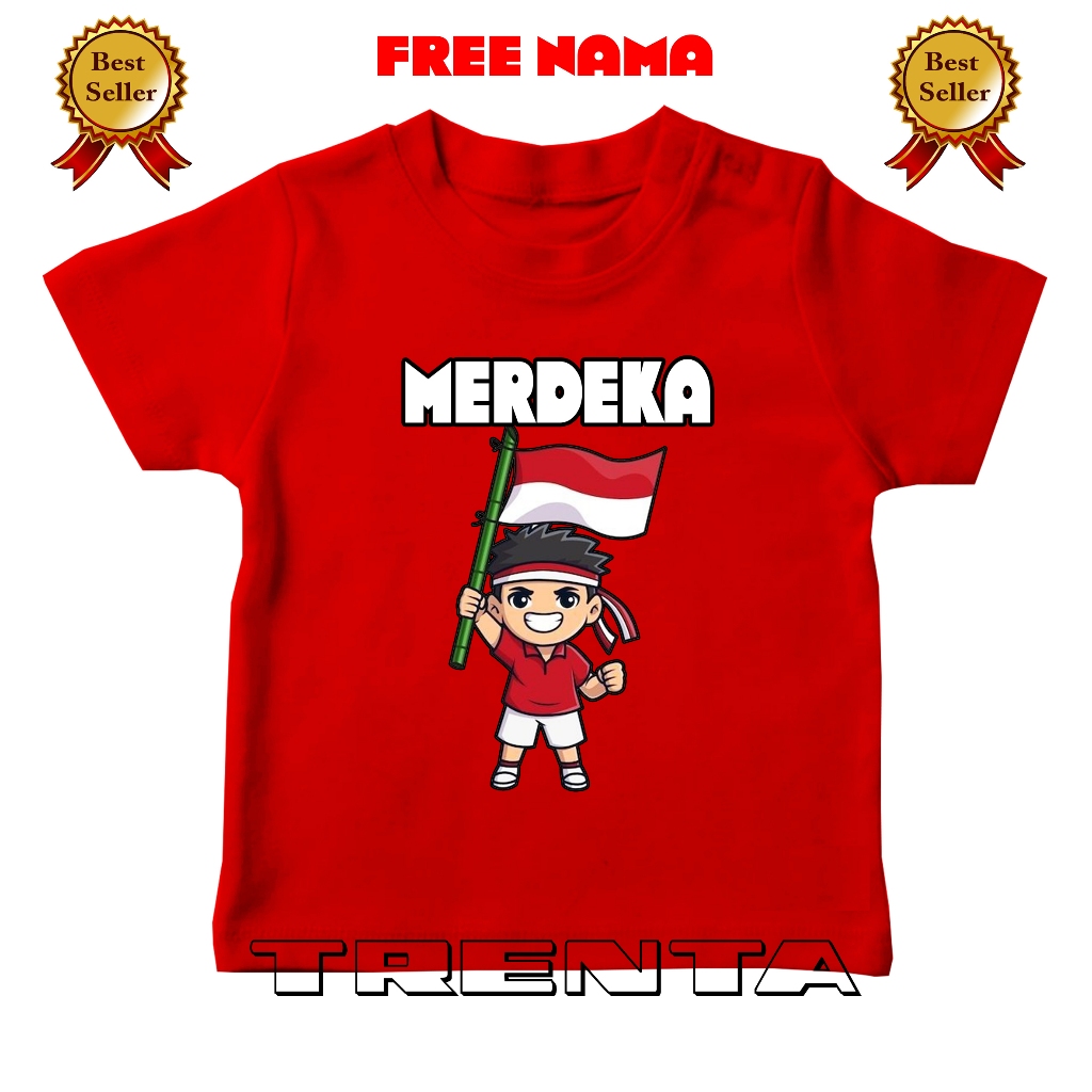 BAJU ATASAN KAOS ANAK INDONESIA MERDEKA 17 AGUSTUS LOMBA AGUSTUSAN