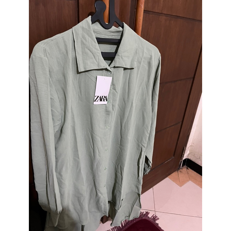 Tunik Zara Paula Warna Hijau Sage