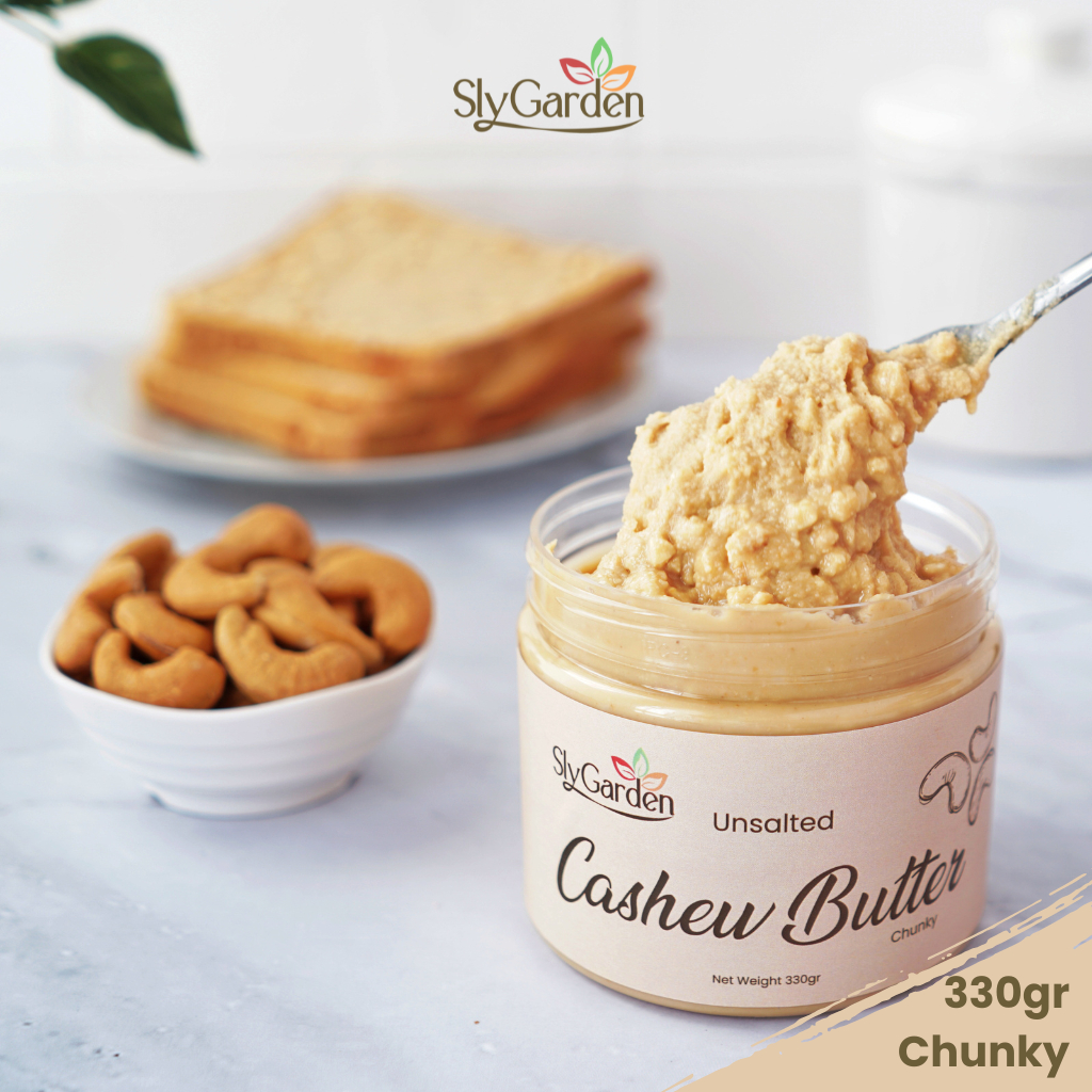 

SlyGarden Cashew Butter (Unsweetened, Keto Friendly, All Natural) Selai Kacang Mete
