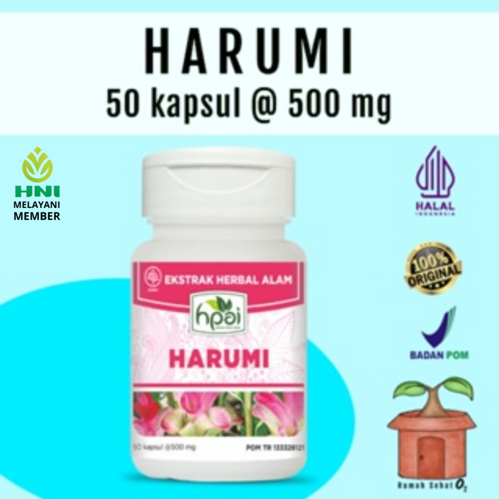 Kapsul Kewanitaaan Harumi HNI HPAI Keputihan Bau Badan Daun Sirih Kunyit Temulawak Kemangi Beluntas