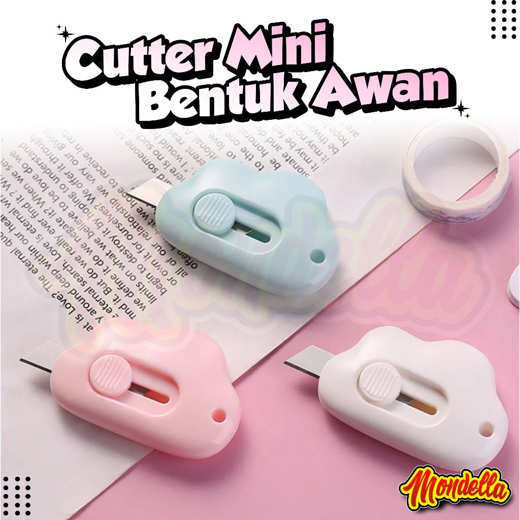 

Cutter Mini Bentuk Awan Lucu Pisau Kecil Pemotong Kertas Portable Cutter Serbaguna Kater Perlengkapan Alat Tulis MONDELLA
