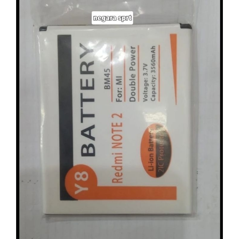 BATRE BATERAI DOUBLE POWER XIAOMI REDMI NOTE 2 BM 45