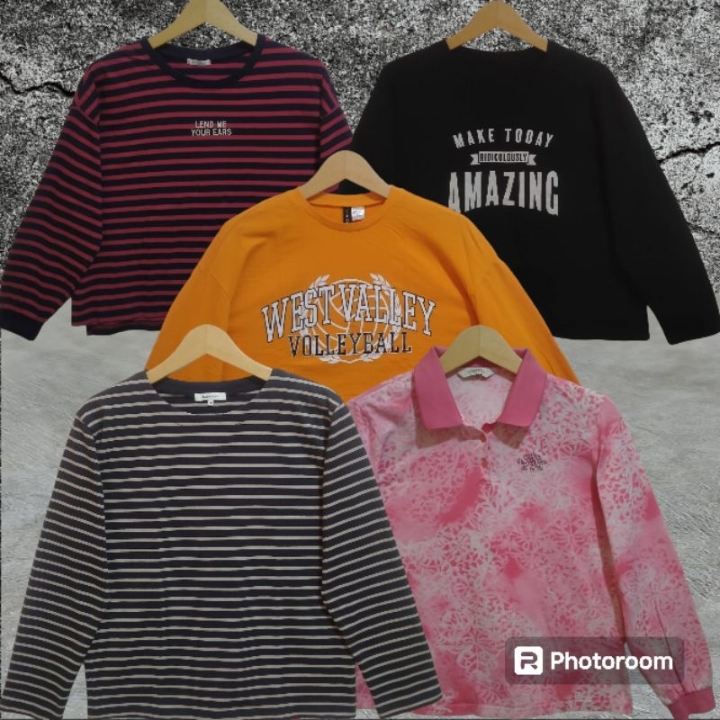 Kaos Lengan Panjang/Kaos Panjang Wanita Motif/Kaos Panjang Wanita