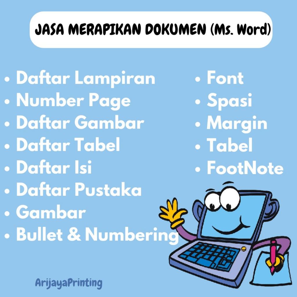JASA MERAPIKAN DOKUMEN FILE WORD PROFESIONAL EDIT TOTAL | DAFTAR ISI TABEL PUSTAKA MARGIN FOOTNOTE