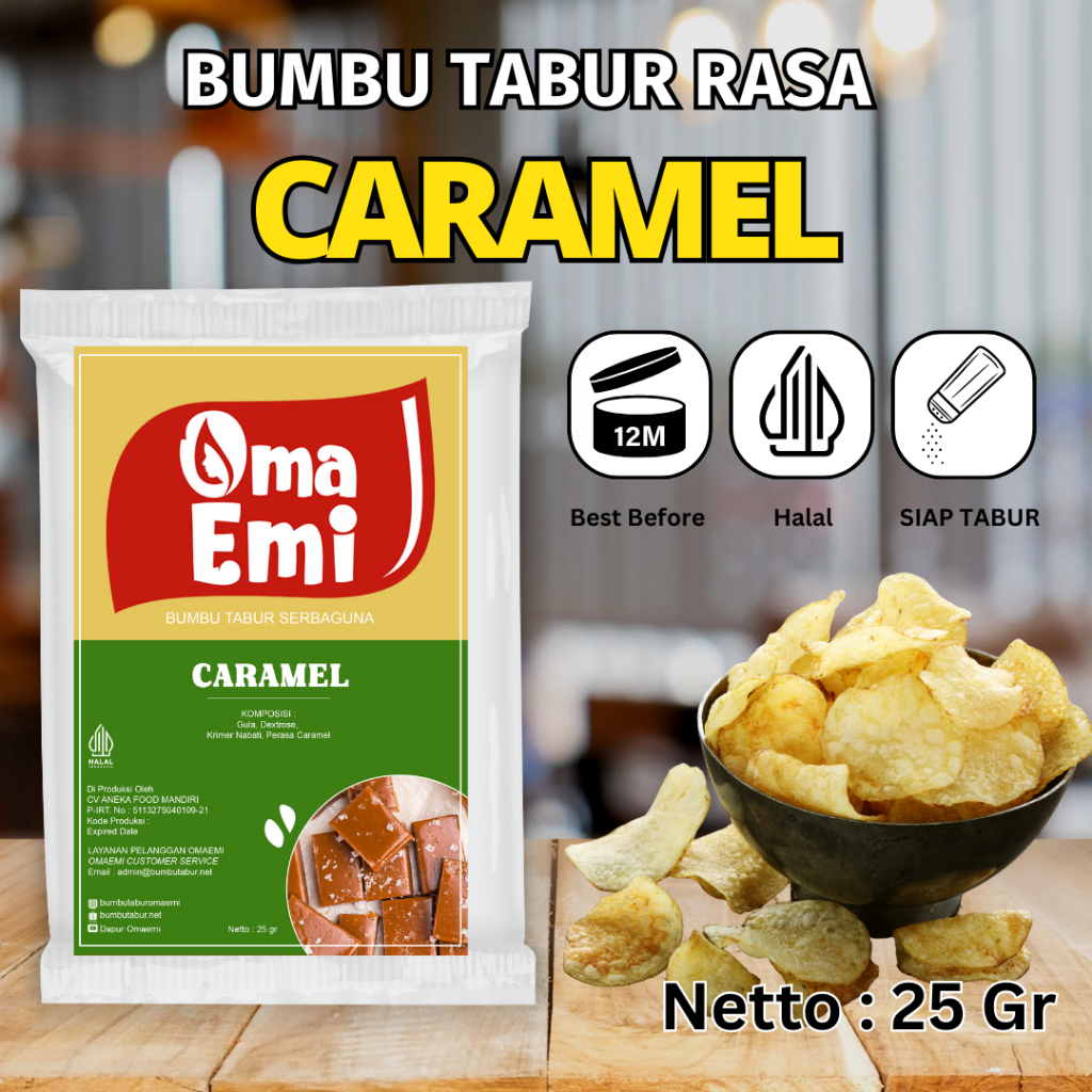 

Bumbu Tabur Rasa {CARAMEL} / {CARAMEL} 25gr / Bumbu Tabur Aneka Rasa / Bumbu Tabur Keripik
