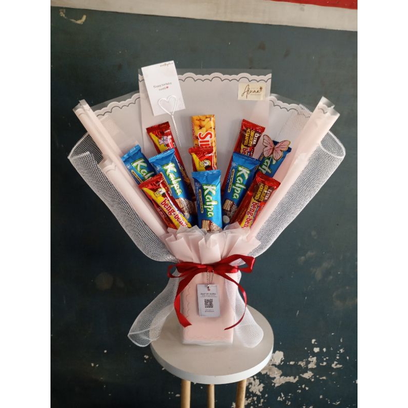 

Bouquet Bunga Aestetic Hologram & Net Putih