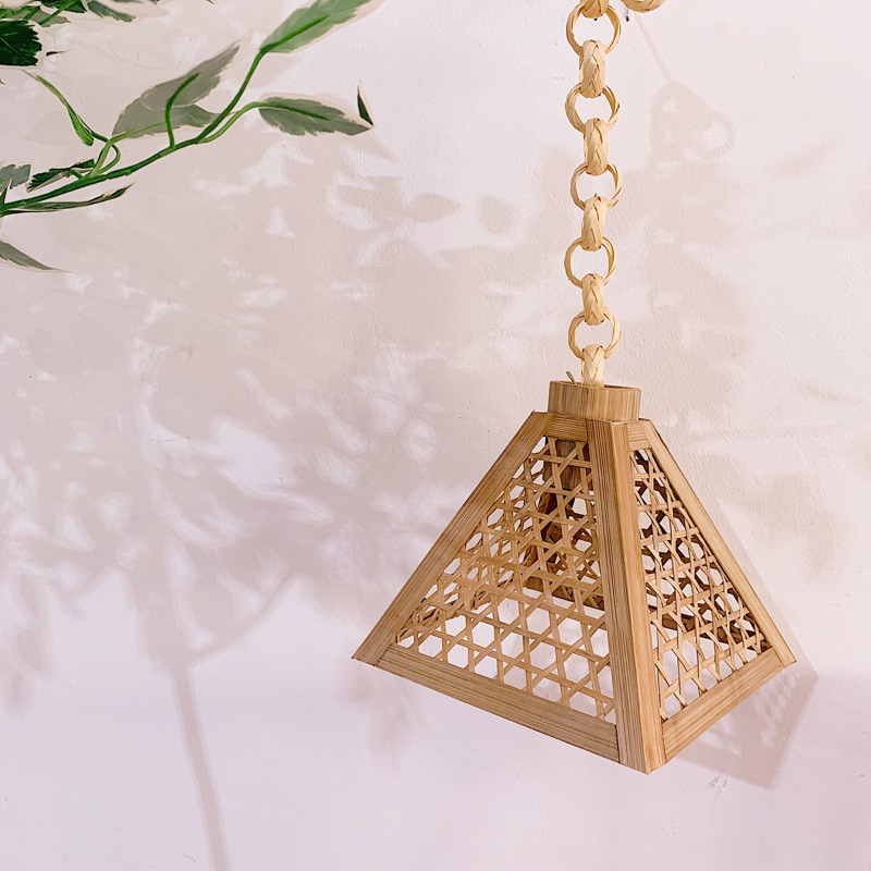 Kap Lampu Gantung Bambu Dekorasi Kap Lampu Natural