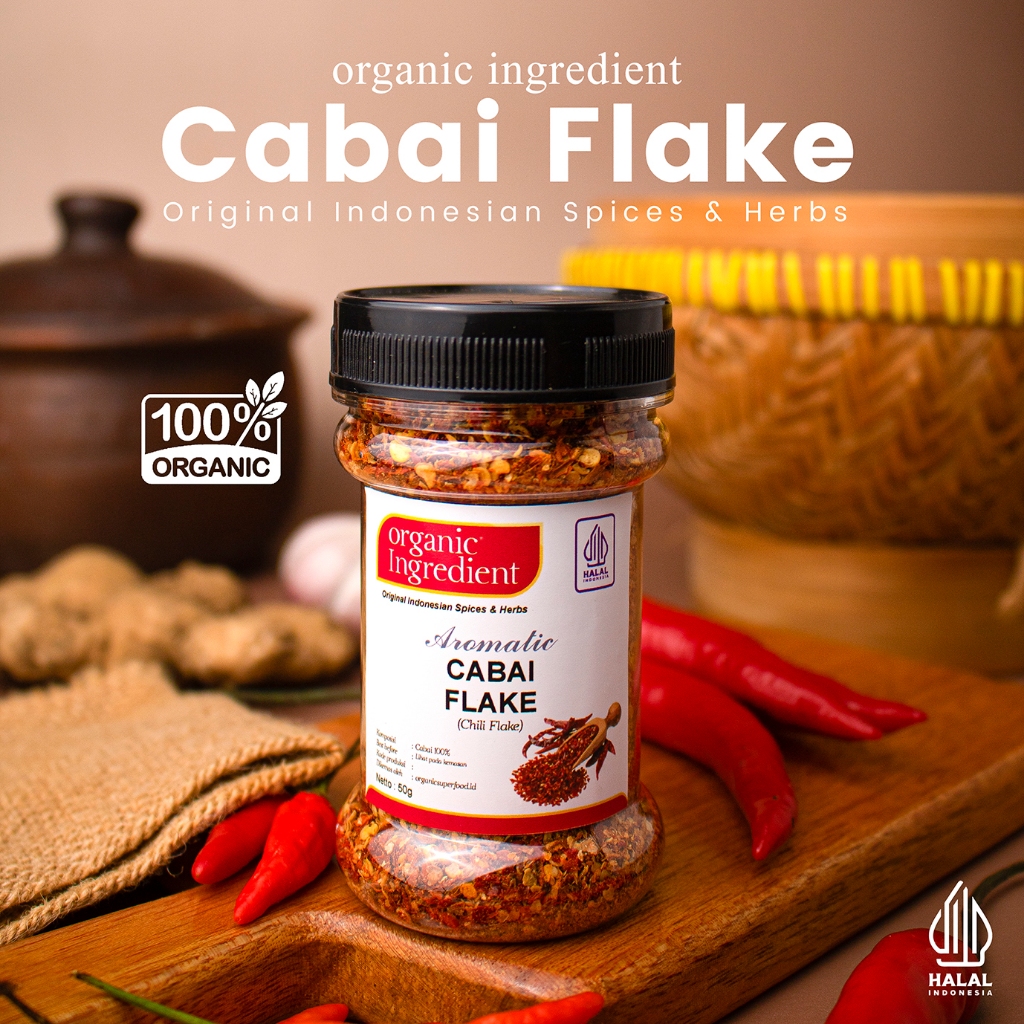 

Organic Ingredient Cabai Flake Original Rempah Indonesia Bumbu Dapur