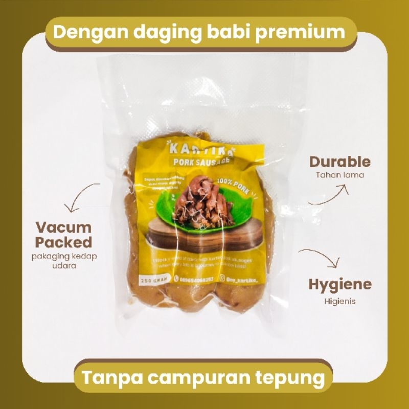 

Sosis Babi Ny. Kartika (250 GRAM) | Sosis Babi | 250 Gr | Tanpa Tepung | Full Daging Babi