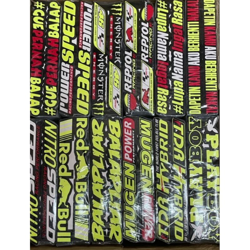 

HJK Stiker Motor Panjang Anti Air Isi 100 Pcs
