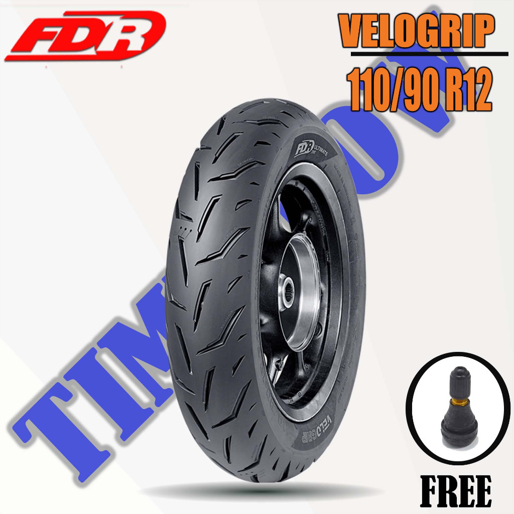 Ban Belakang Motor HONDA NEW SCOOPY // FDR VELOGRIP 110/90 R12 Tubeles