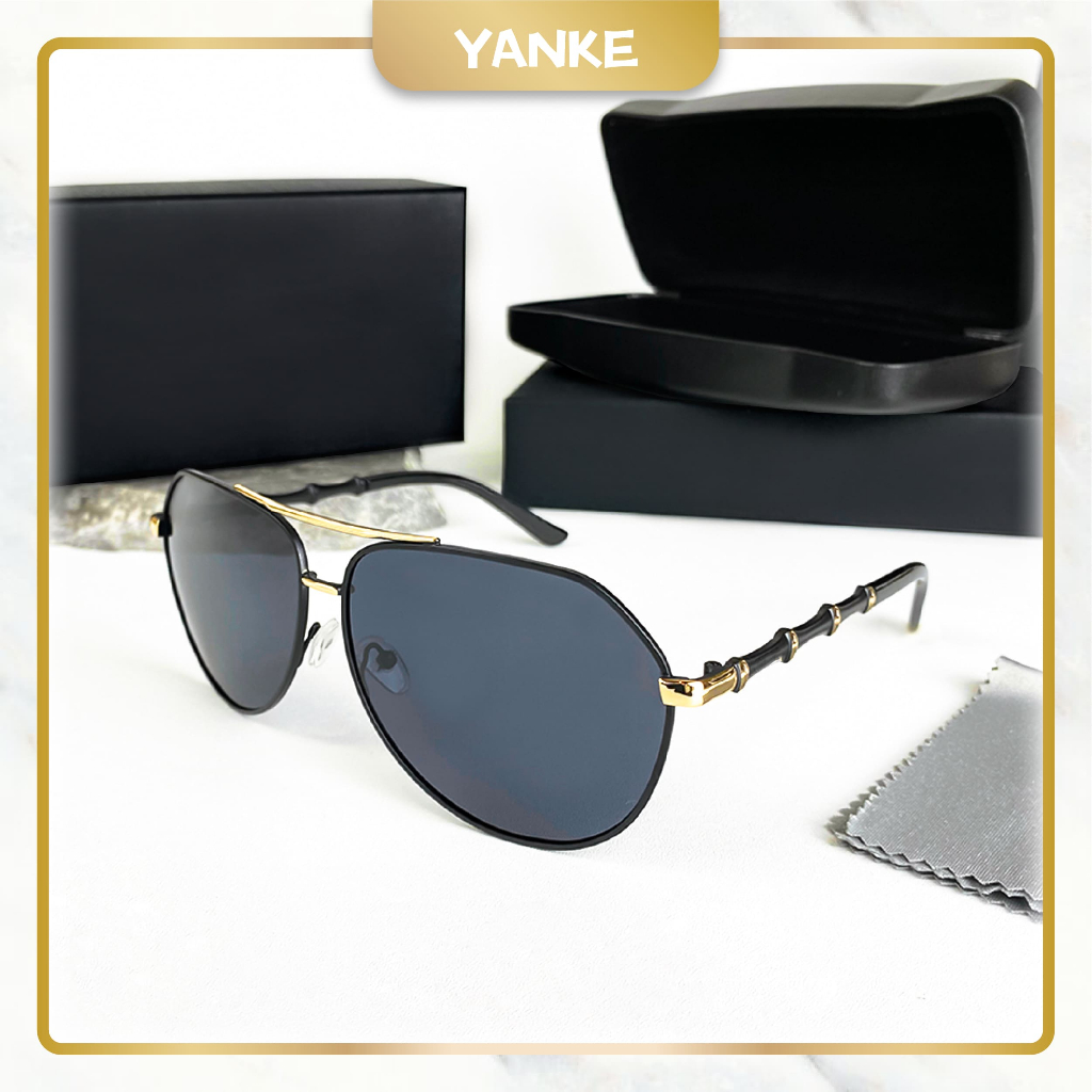 [Paket Kotak & Lap] Kacamata Polaroid Kacamata Hitam Uv400 Kacamata Fashion Wanita/Pria Sunglasses 2