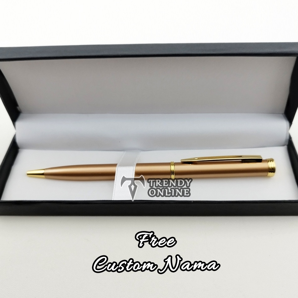 

Pulpen Hadiah Exclusif Nuansa Gold dengan Box Exclusif Bolpoin FREE Cetak Nama Ball Point Promosi Custom Grafir KODE Y2E7