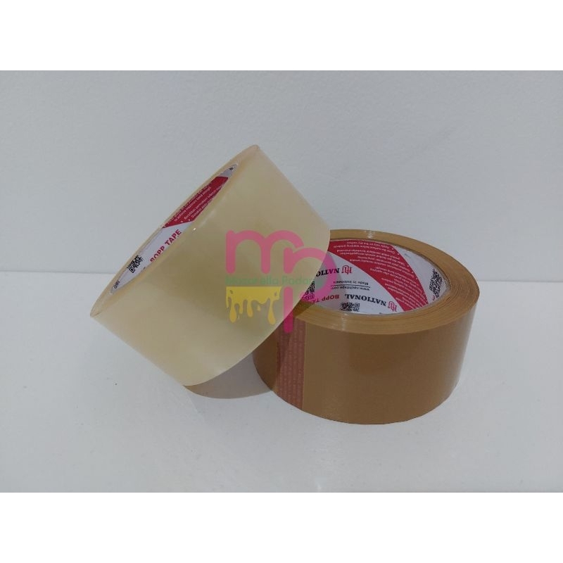 

Lakban National bening cokelat 48 mm × 100 yard
