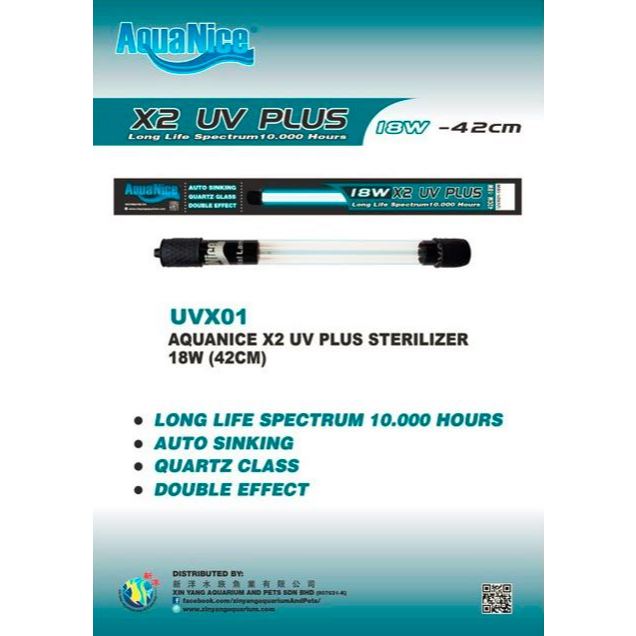 LAMPU UV AQUANICE 55 WATT / 75cm / STERILIZER / ANTI LUMUT KOLAM KOI