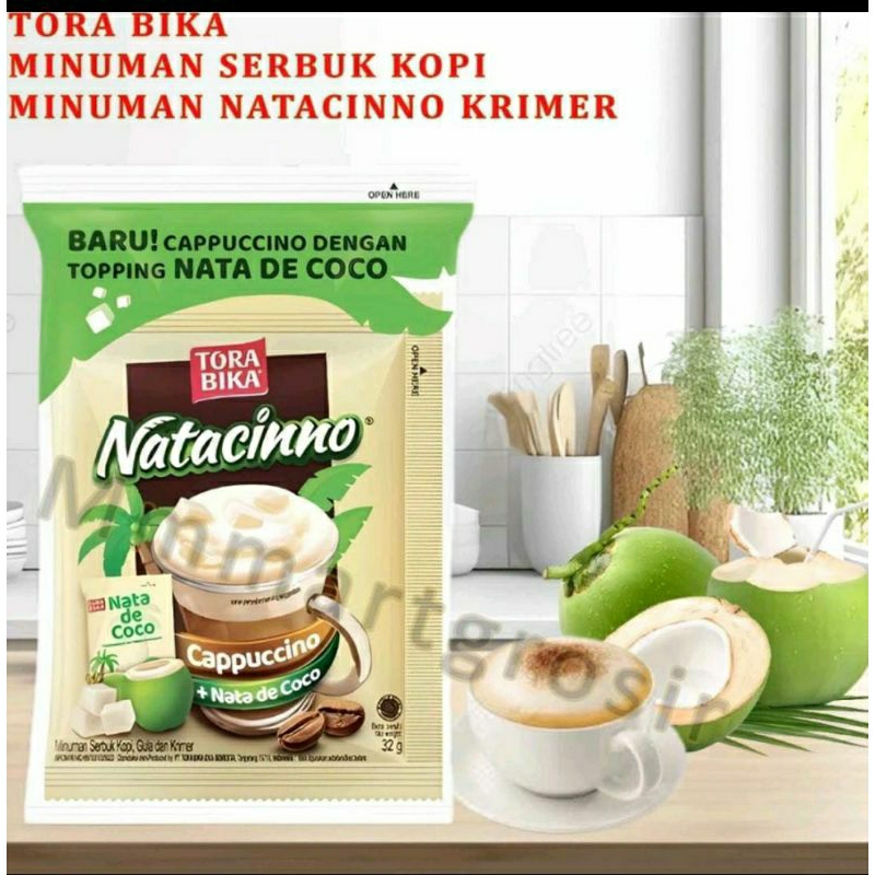 

kopi torabika cappucino dengan toping nata de coco sachet 32gram