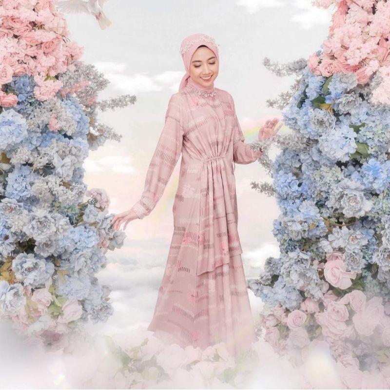 Lotus dress Vanilla Hijab