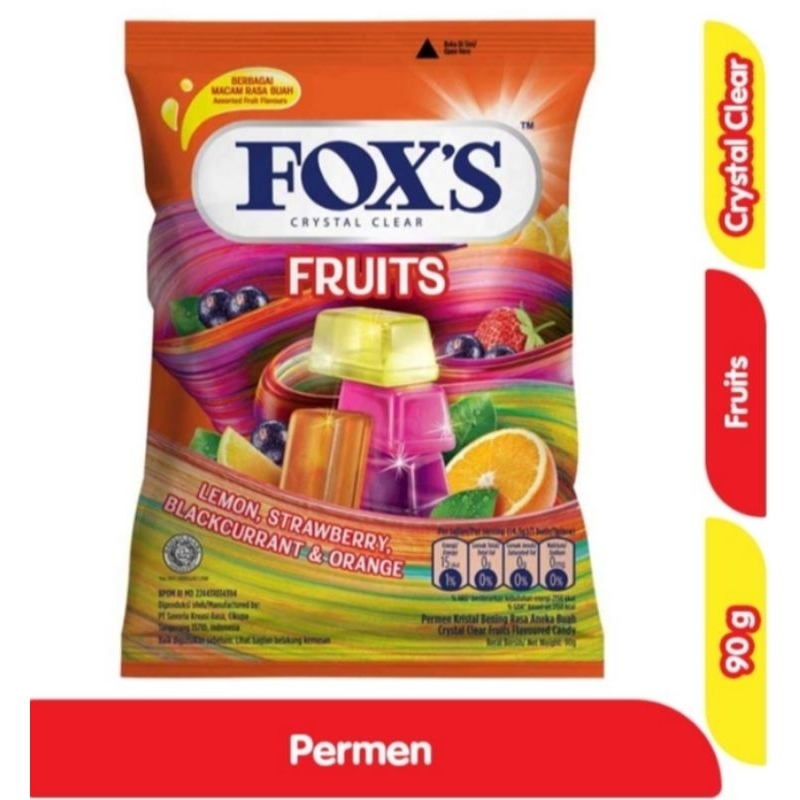 

FOX'S Crystal Clear Permen Fruits 90 g FOX'S Permen Fruits 90 g