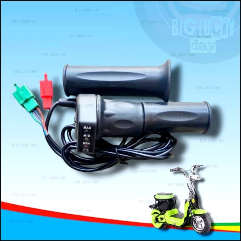 HANDLE GAS 24V INDIKATOR BATERAI SKUTER LISTRIK MRJACKIE S898 S899 ESCOOTER SELIS MINI SCOOPY ELEKTR