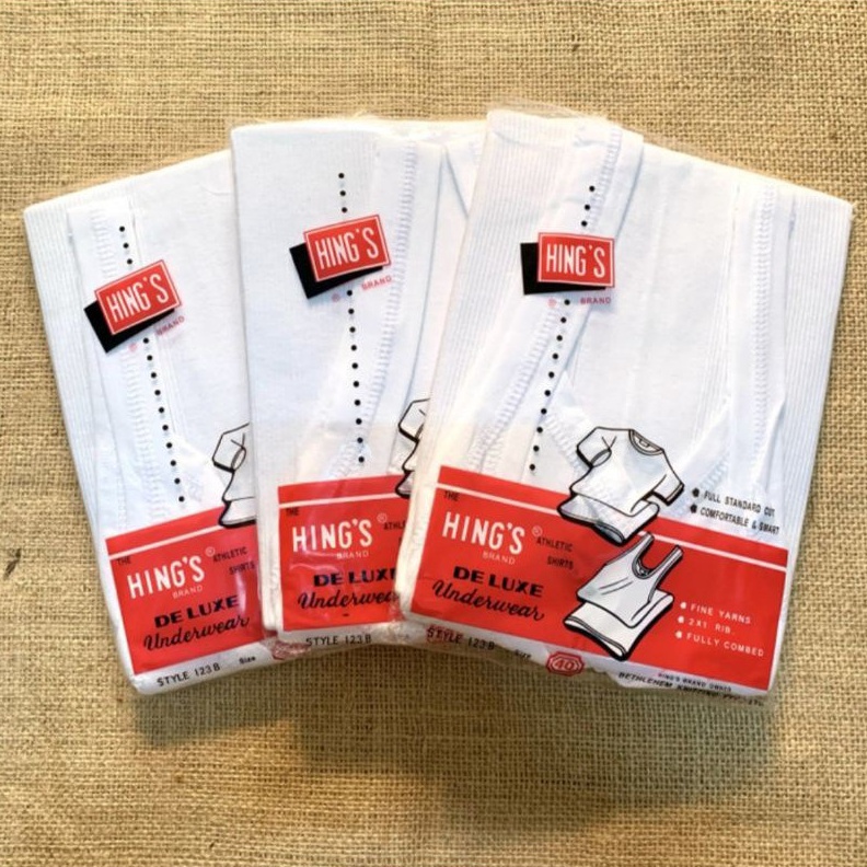 KODE P77B 3 Pcs  Singlet HINGS 123B Pria Dewasa  Kaos Dalam Hings  Pakaian Dalam Pria Hing Laki Laki