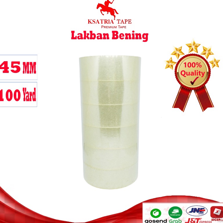 

TERMURAH Lakban OPP Tape Lakban Bening Dunia Packing Tape 1 Yard 1 Slop COD KODE R5X4