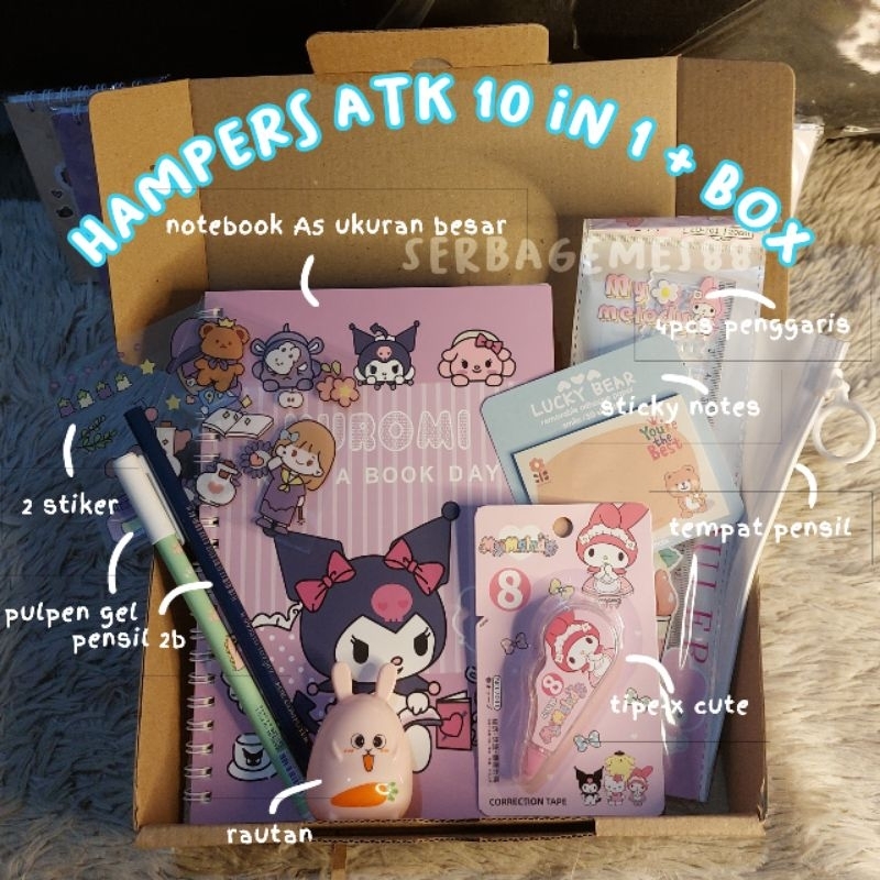 

serbagemes88 - PAKET ALAT TULIS 10 in 1 SANRIO LENGKAP / HAMPERS KADO GIFT / STATIONERY SET FANCY / ALAT TULIS SET / STATIONERY SET FANCY / PULPEN DAN BUKU / SOUVENIR HADIAH / HADIAH LUCU ALAT SEKOLAH