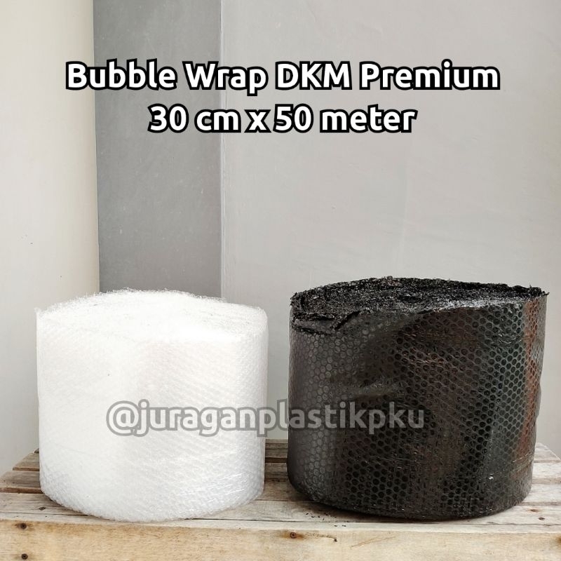

Bubble Wrap 30 cm x 50 Meter DKM Premium | Babble Delkomas Hitam Bening Putih 30cm 50M