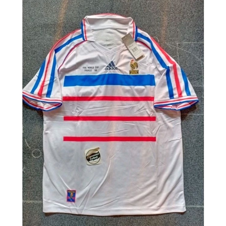 BAJU JERSEY France perancis RETRO 1998 1999 2000 98 99 00 01 2001 away 1997