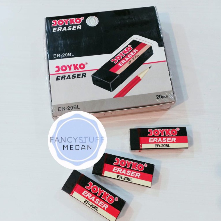 

Fancystuff penghapus pensil joyko hitam ER2BL besar isi 2pcsktk grosir KODE O2Y1