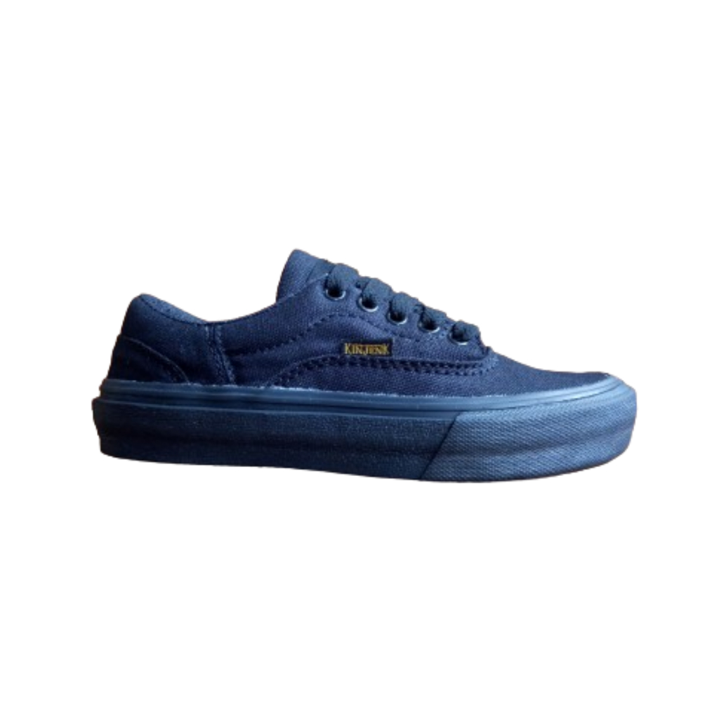 Kinjenk  ak81 Sepatu anak sekolah laki-laki & perempuan sneaker skate kasual fashion full black