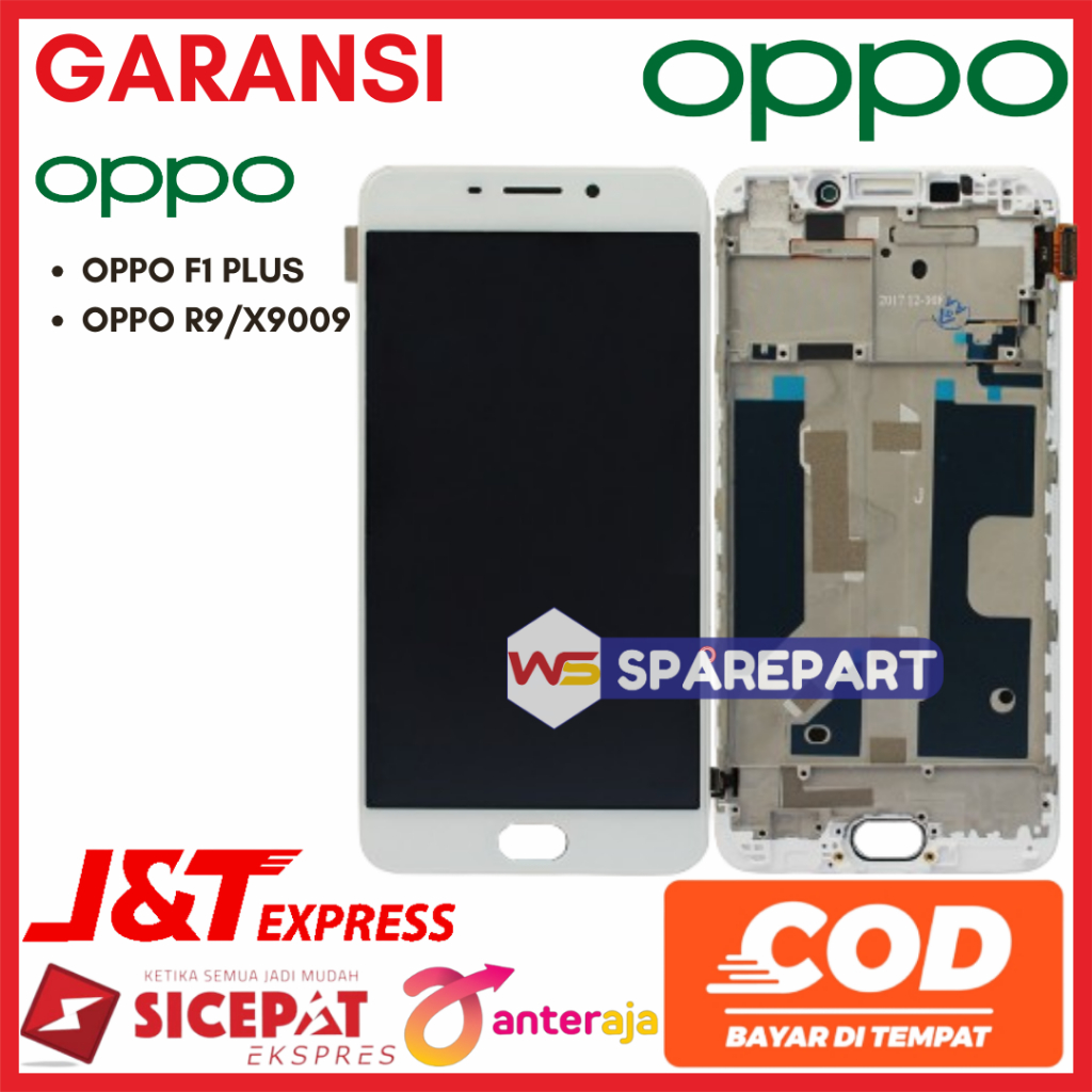 LCD OPPO F1 PLUS+ FRAME (R9/X9009) - ORIGINAL FULLSET