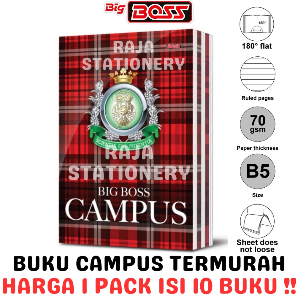 

BUKU TULIS BIG BOSS 5 LEMBAR CAMPUS NOTEBOOK 36 LEMBAR SHEET B5 BOXY BUKU SEKOLAH GARIS 1PCS KODE U5E3