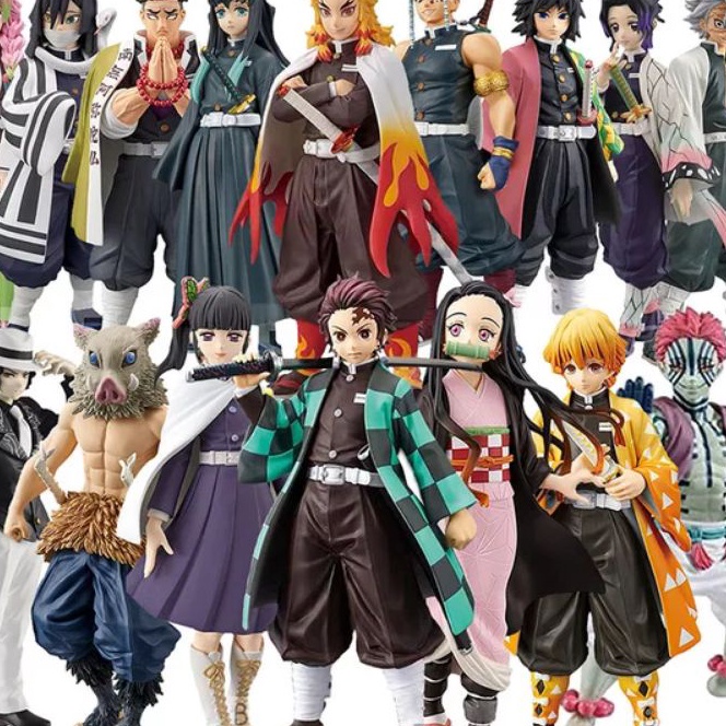 Grosir 15 Action Figure Anime Demon Slayer Kimetsu No Yaiba Tanjiro Nesuko Gaya