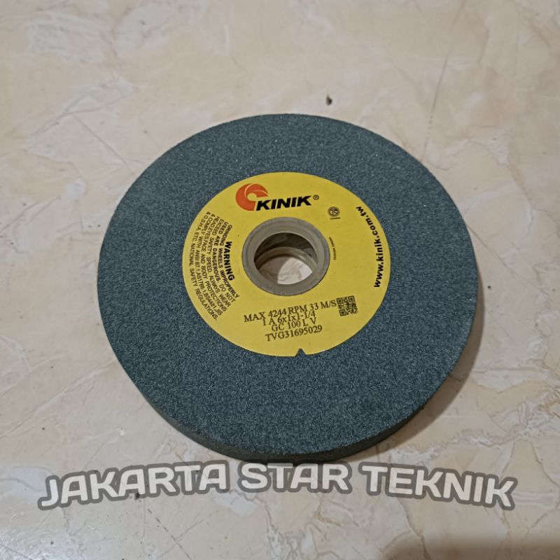 Batu gerinda kinik 6 × 1 × 1-1/4 GC 100 LV batu gerinda hijau grinding wheel batu gerinda duduk 6 in