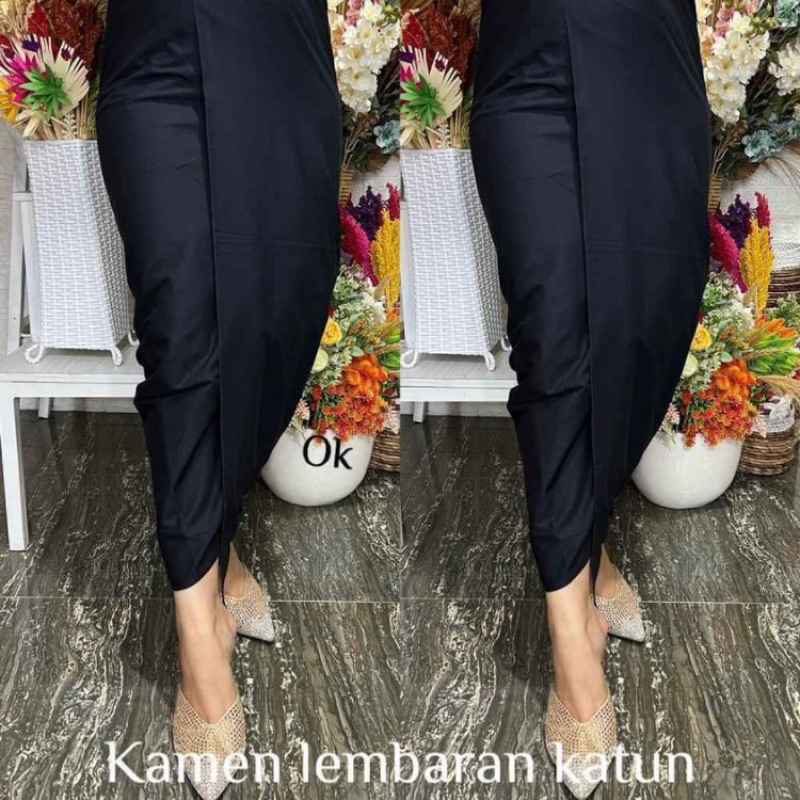 Kamen lembaran katun, kain lembaran polos bawahan kebaya