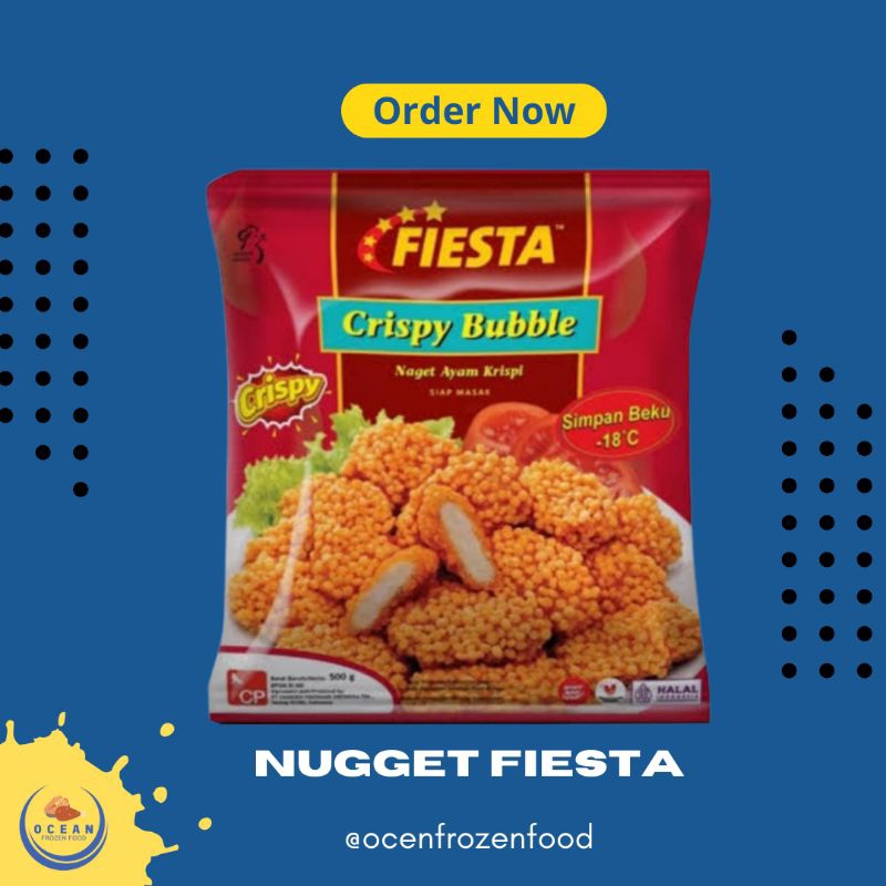 

Naget Ayam Krispi 500gr Bubble Fiesta Siap Masak