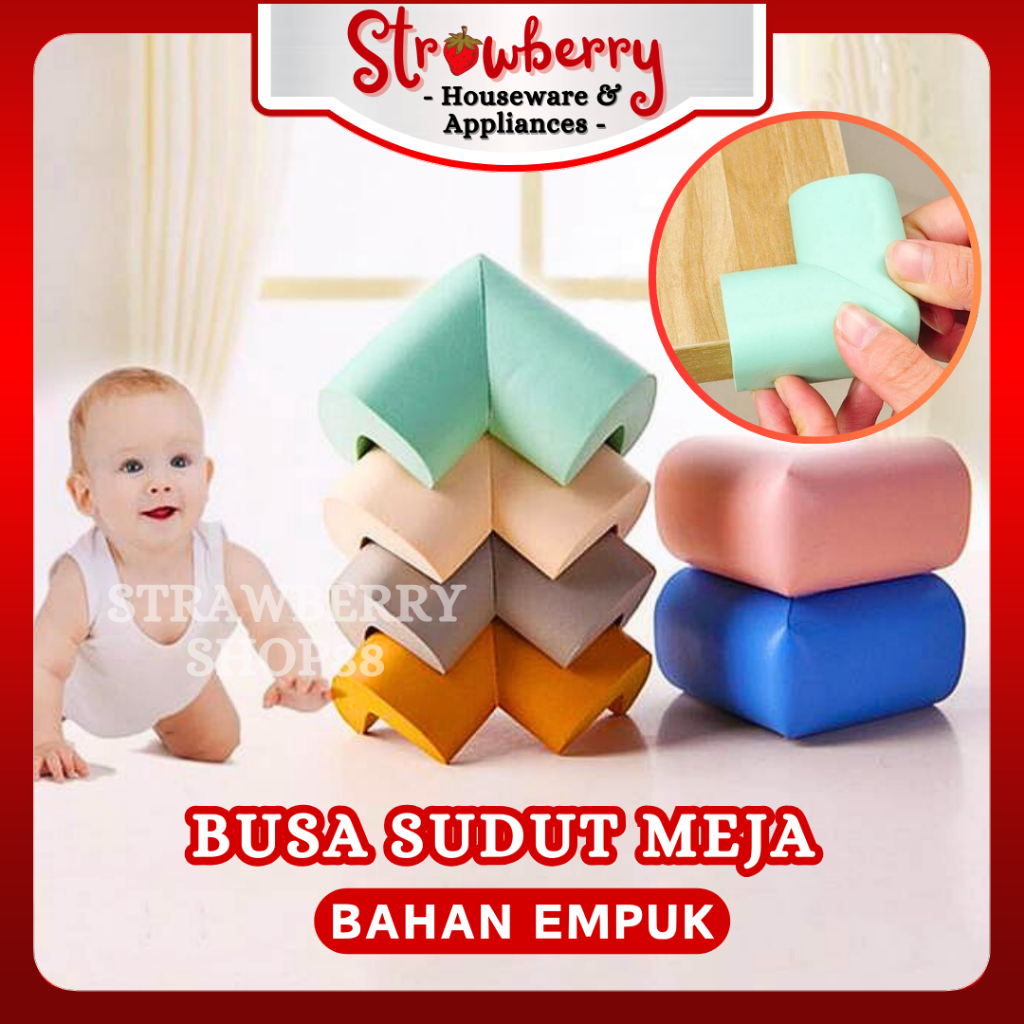Pelindung Sudut Siku Meja Busa Tebal Empuk Silikon Corner Guard Baby Cushion Protector Table
