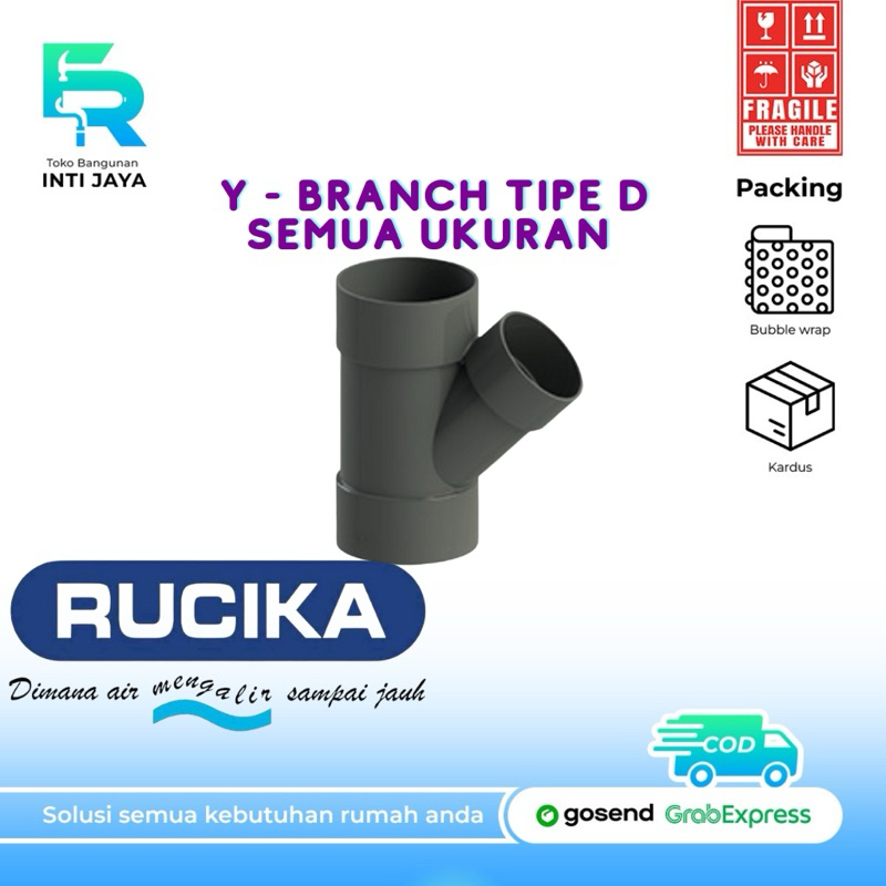 Tee Y / Y Branch Tipe D Rucika Sambungan Pipa
