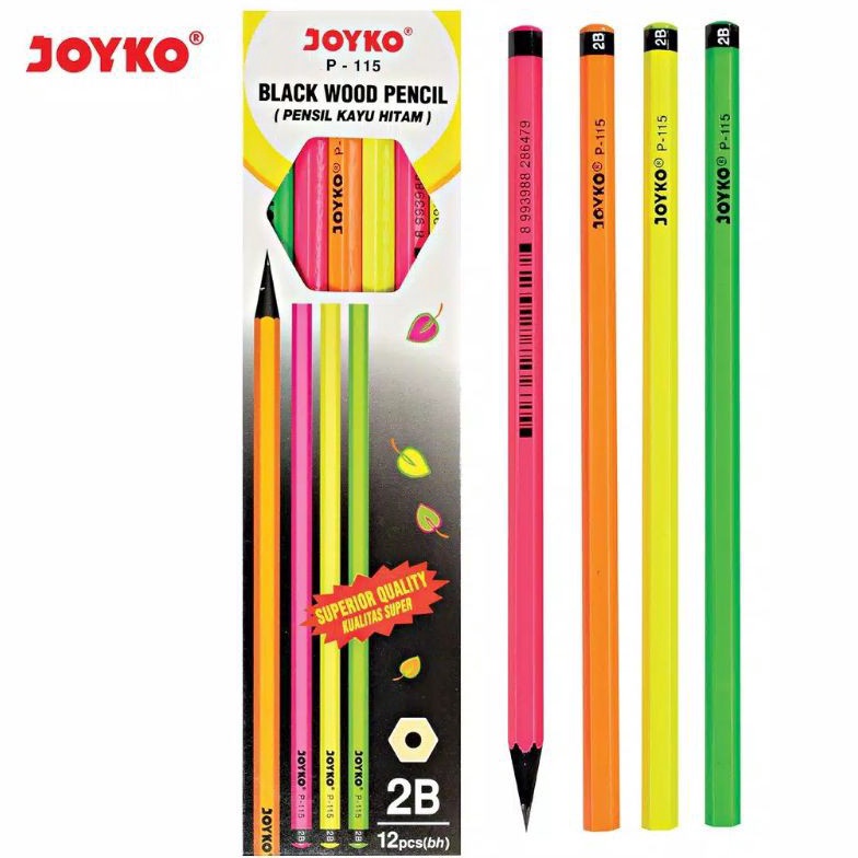 

PROMO SPESIAL Pensil 2B P115 Joyko Black Wood Pencil Harga Per Lusin