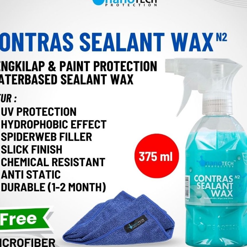 berkualitas CONTRAS SEALANT WAX  nanoTECH PROTECTION  INSTANT COATING Pengkilap Mobil Motor Efek Dau