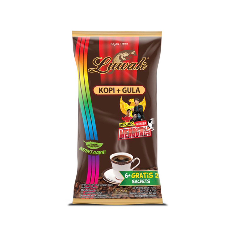 

Luwak Kopi Gula Bag 6 + 2 x 23 g